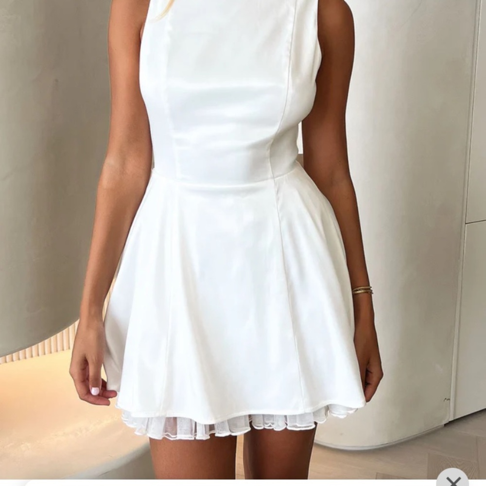 THATS SO FETCH ELODIE MINI DRESS WHITE